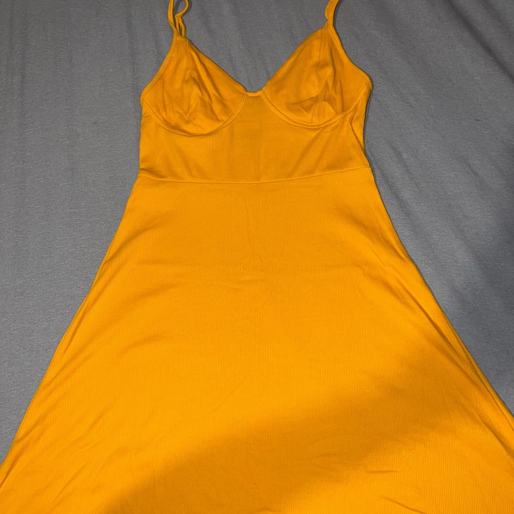 Vibrant Yellow Spaghetti Strap Dress